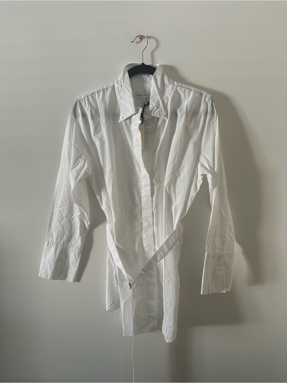 NWT Banana Republic White Button Down Top Large